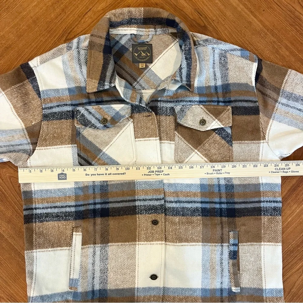 26 International Oversized Plaid Butten up Fleece Jacket Shaket Shirt. Women’s M - Picture 5 of 12
